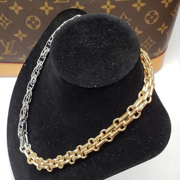 2 Tone Gold and Silver Plated Necklace Chain - Picture 6 of 6